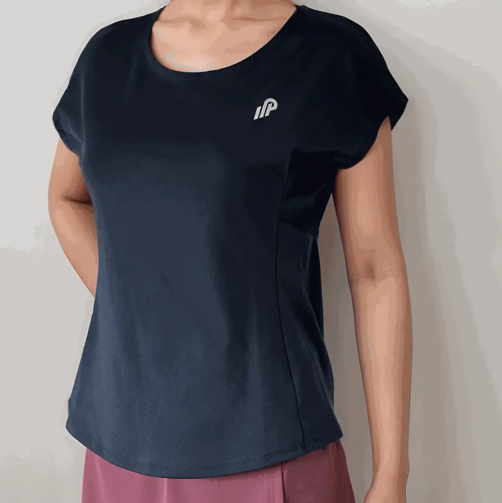 Matchpoint -Round Neck women active wear  comfy T Shirt with sporty stitches & material