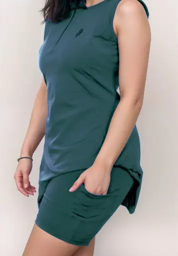 Matchpoint Women Athletic Apparel for racquet sports- Tennis, Badminton,Pickle ball -  Full Dress-Zipper